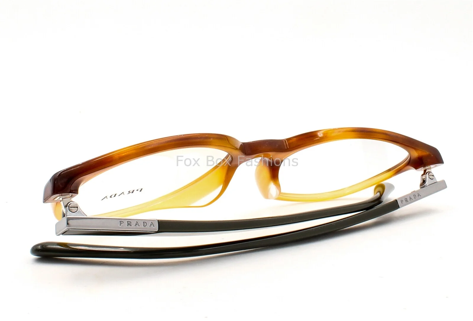 Prada VPR 10U-F NKO-1O1 Eyeglasses Glasses Havana Yellow Ombre Alternative Fit 4