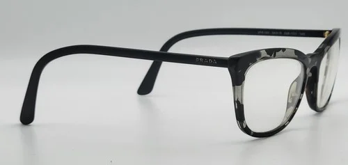 Prada VPR 10V Catwalk 528101 Grey Havana Pillow Eyeglass Frames 54-18-145