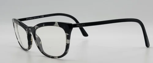 Prada VPR 10V Catwalk 528101 Grey Havana Pillow Eyeglass Frames 54-18-145 3