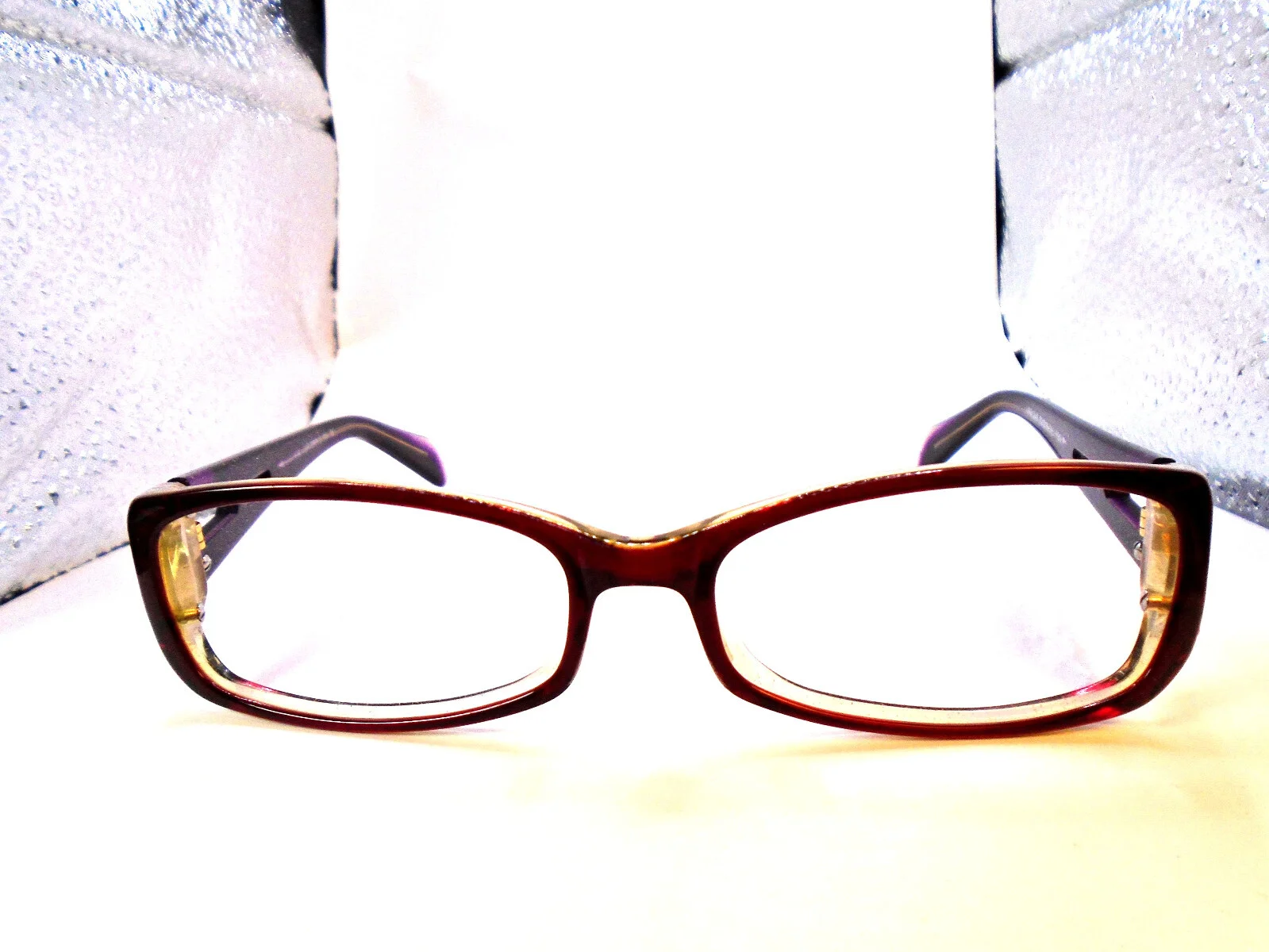 Prada VPR 134F Red/Purple with Gold Glitter 52-16-135 Womens Eyeglasses Frames 3