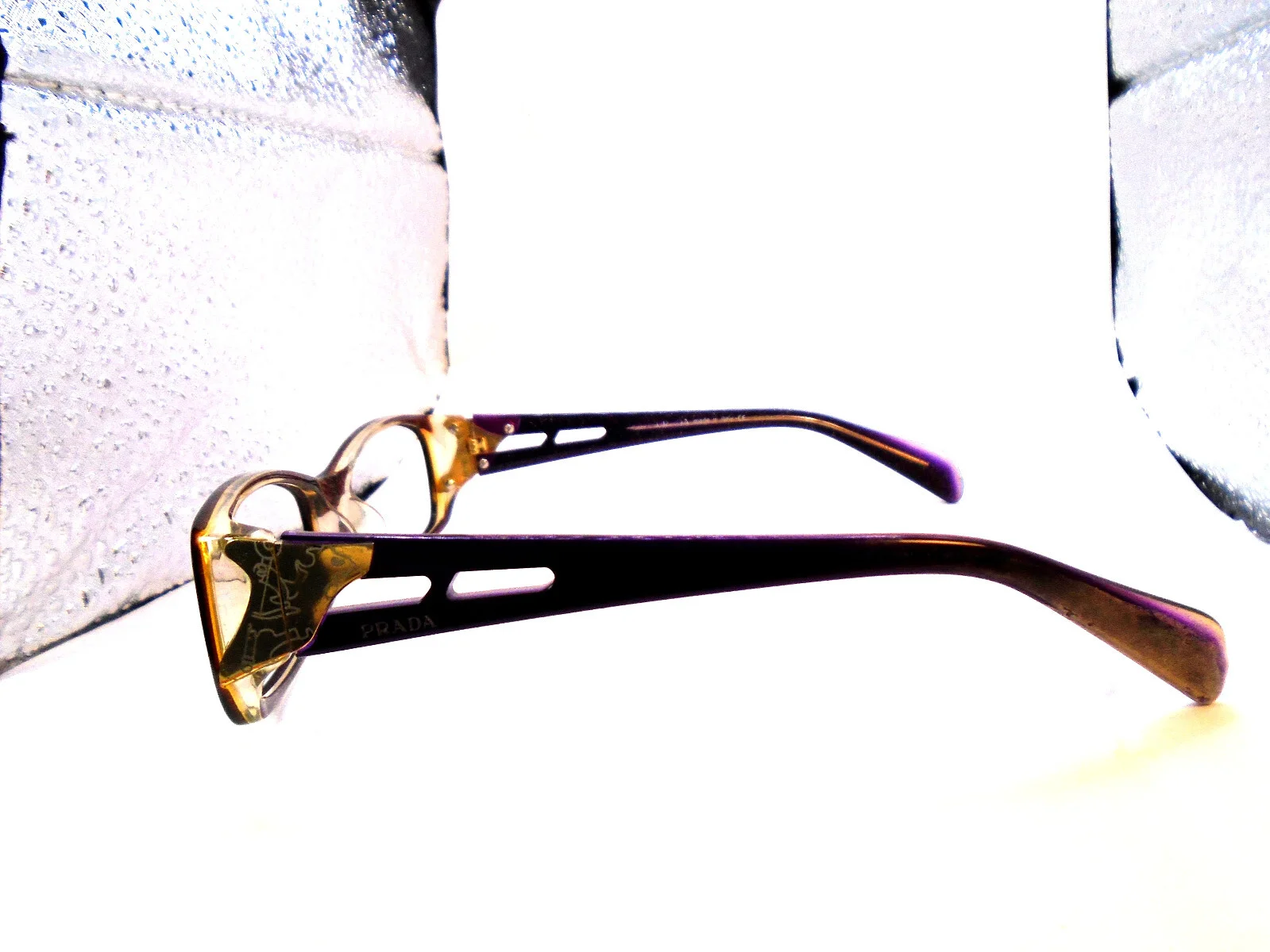 Prada VPR 134F Red/Purple with Gold Glitter 52-16-135 Womens Eyeglasses Frames 4