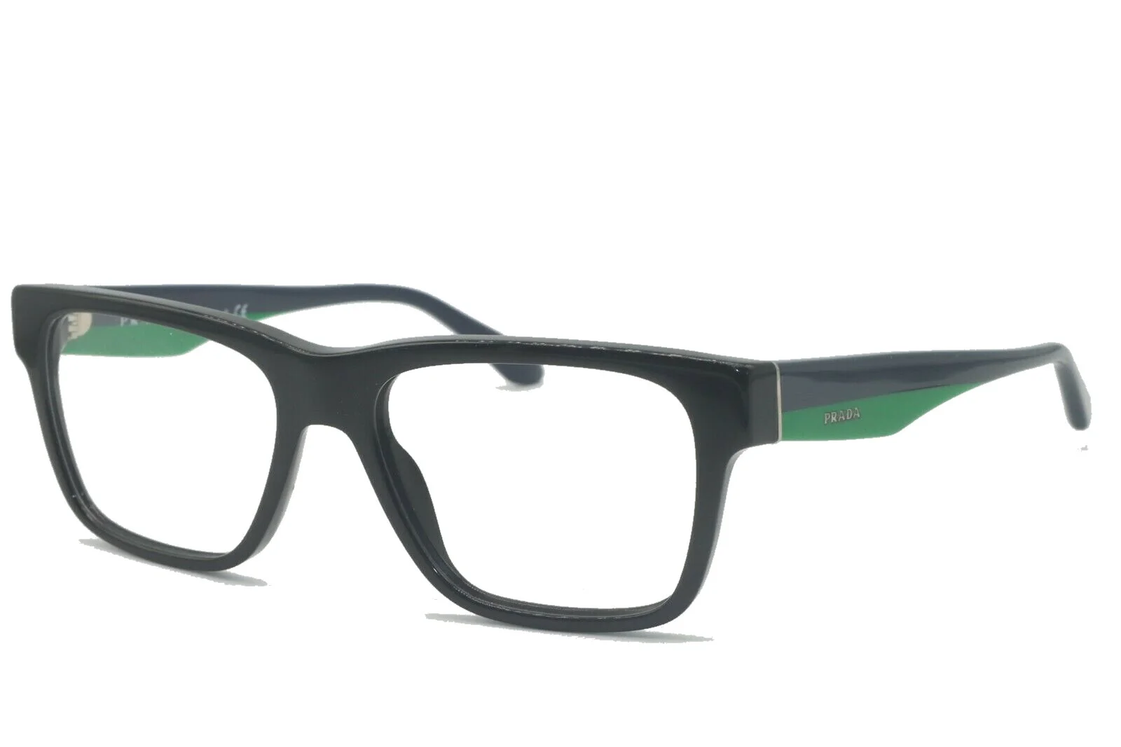PRADA VPR 16R 1AB-1O1 BLACK BLUE GREEN AUTHENTIC FRAMES RX EYEGLASSES 51-16