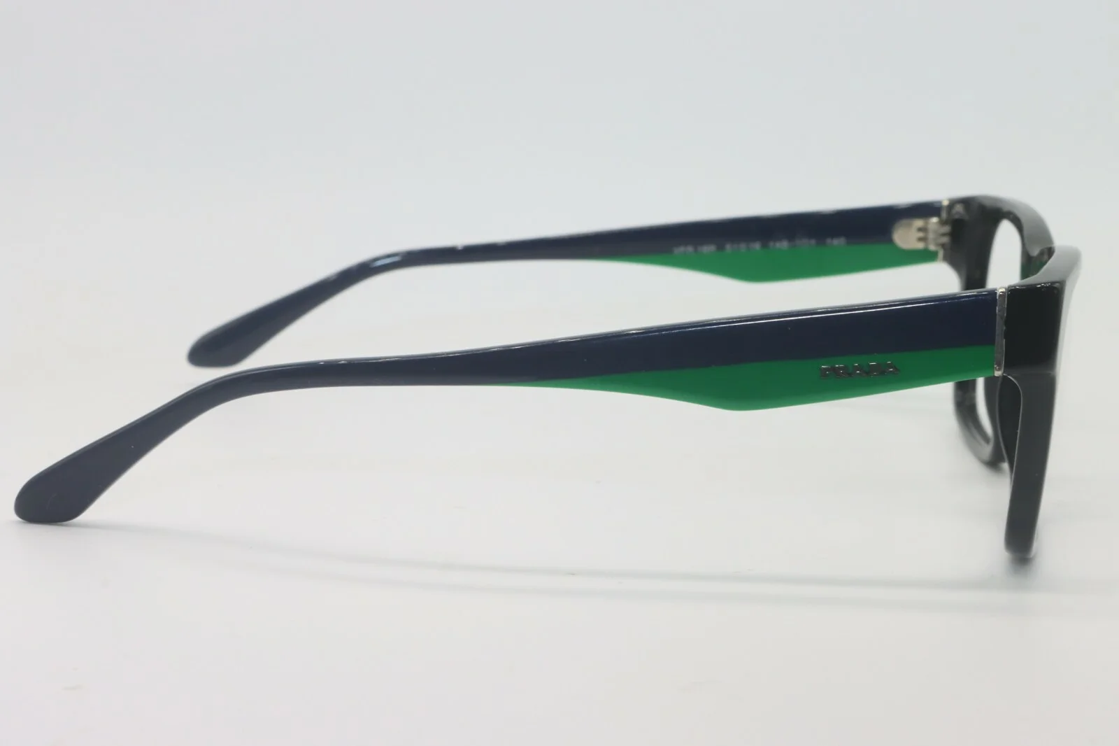 PRADA VPR 16R 1AB-1O1 BLACK BLUE GREEN AUTHENTIC FRAMES RX EYEGLASSES 51-16 4