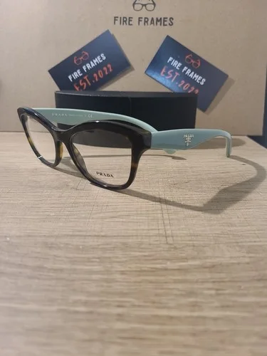 Prada VPR 29R 2AU-1O1 Tortoise Brown Sea Green Eyeglasses Frames Italy54-17-140