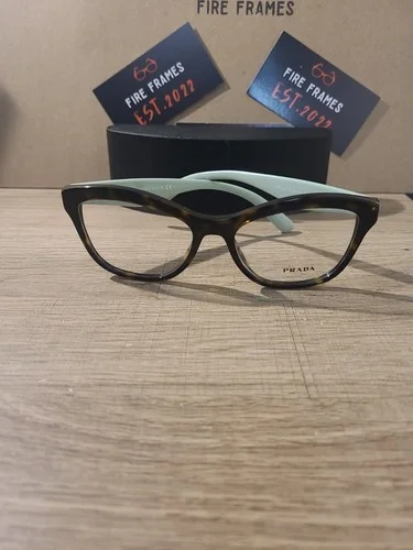 Prada VPR 29R 2AU-1O1 Tortoise Brown Sea Green Eyeglasses Frames Italy54-17-140 2