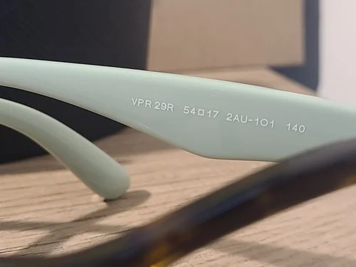 Prada VPR 29R 2AU-1O1 Tortoise Brown Sea Green Eyeglasses Frames Italy54-17-140 3