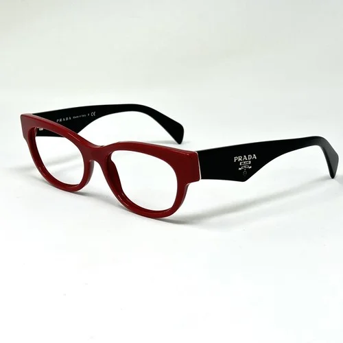 PRADA VPR13Q Eyeglasses in color SMN 1O1 Eyeglasses Frames Italy Red Black 52 mm 4