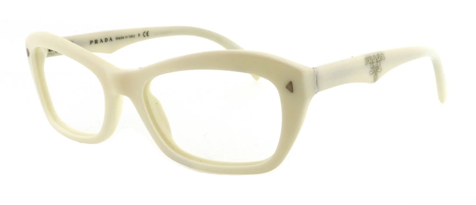 PRADA VPR16N 7S3-1O1 53mm Ivory White Eyeglasses Frames Only Italy