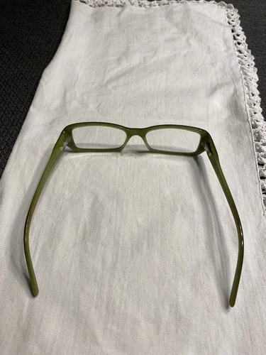 Prada VPR17H Gray/Green Eyeglass Frames 52-16-135 & Prada Case 3