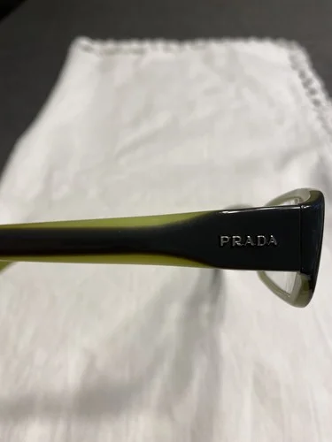 Prada VPR17H Gray/Green Eyeglass Frames 52-16-135 & Prada Case 4