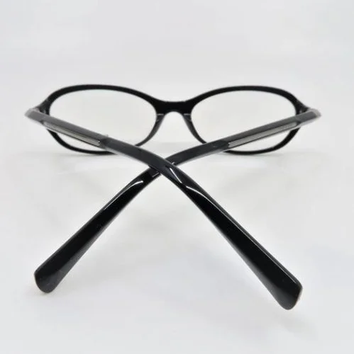 Prada Womens Eyeglasses VPR05O 1AB-1O1 Black Oval Size 53-16-135 4