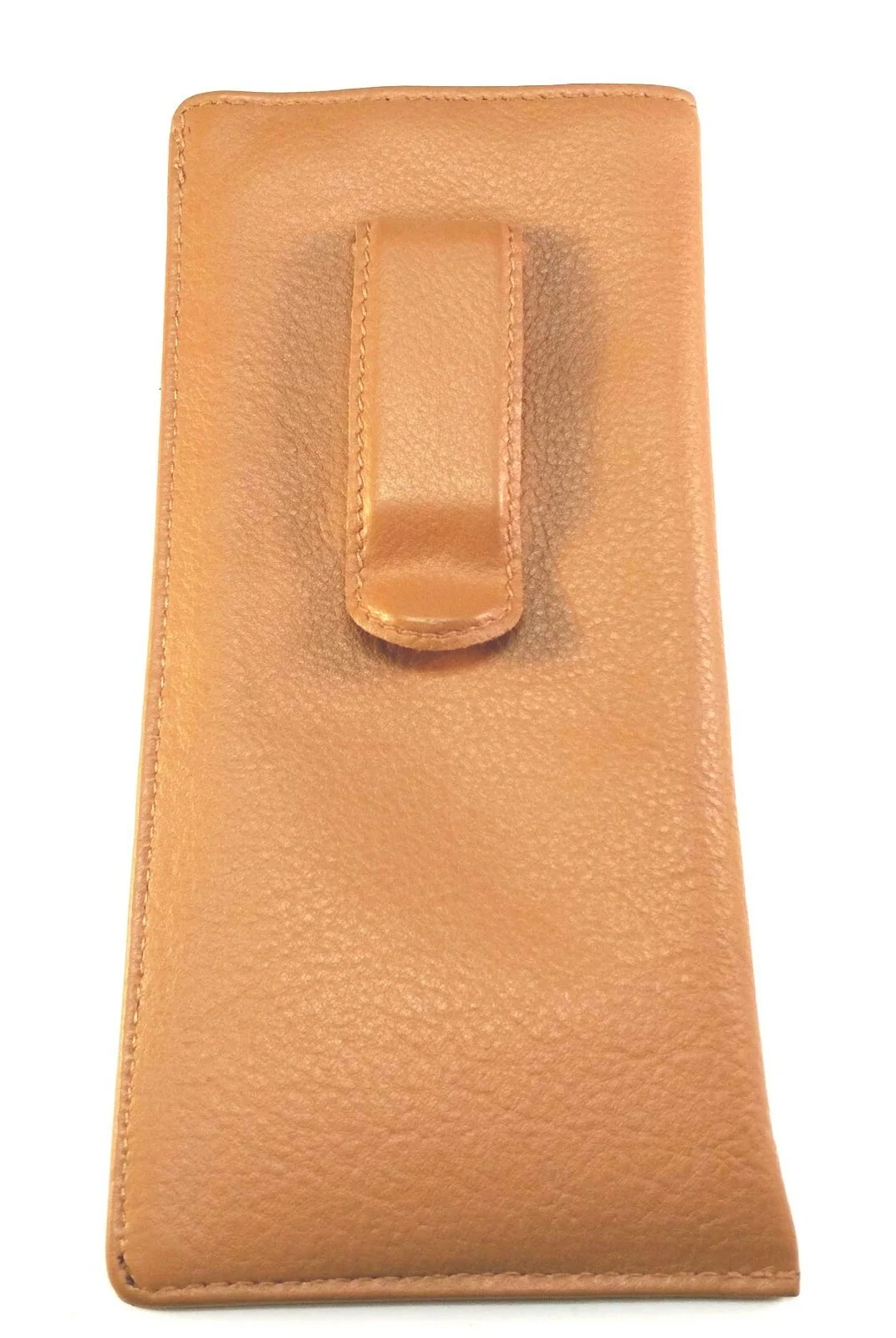 Premium Leather Eyeglass / Glasses Case with CLIP - Various Colors 2