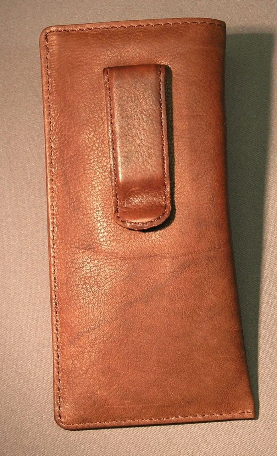 Premium Leather Eyeglass / Glasses Case with CLIP - Various Colors 4