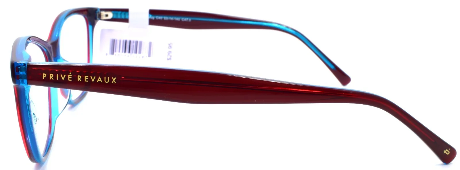 Prive Revaux Unplug Eyeglasses Frames Blue Light Blocking RX-ready Merlot / Aqua 3
