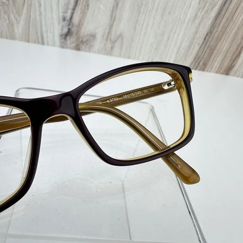 Prodesign Denmark 1759 3732 Burgundy Red/Yellow Square Eyeglass Frames 55/15 3