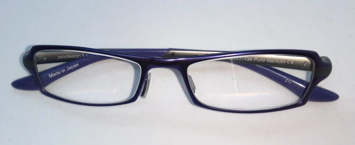 Prodesign Denmark 7349 Eyeglass Frames Purple Pure Titanium 49-17-138 Japan 4