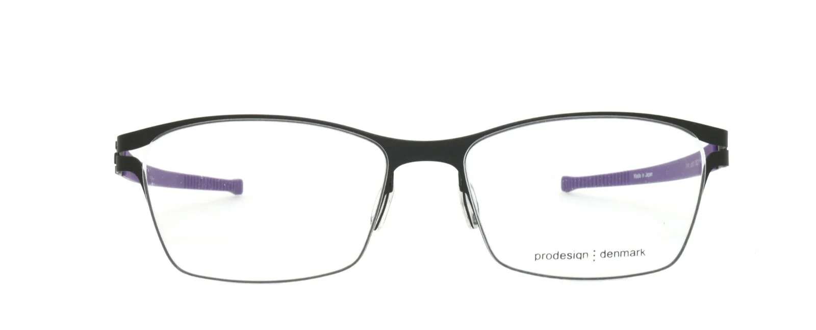 Prodesign Denmark Eyeglasses 6141 6031 53-17-135 JG Black Purple Screwless Hinge 2