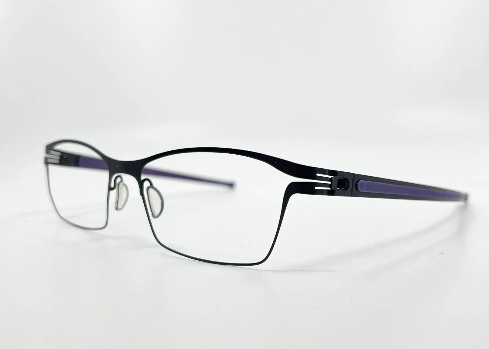 Prodesign Denmark Eyeglasses 6141 6031 Black Purple Screwless Hinge 53-17-135 2