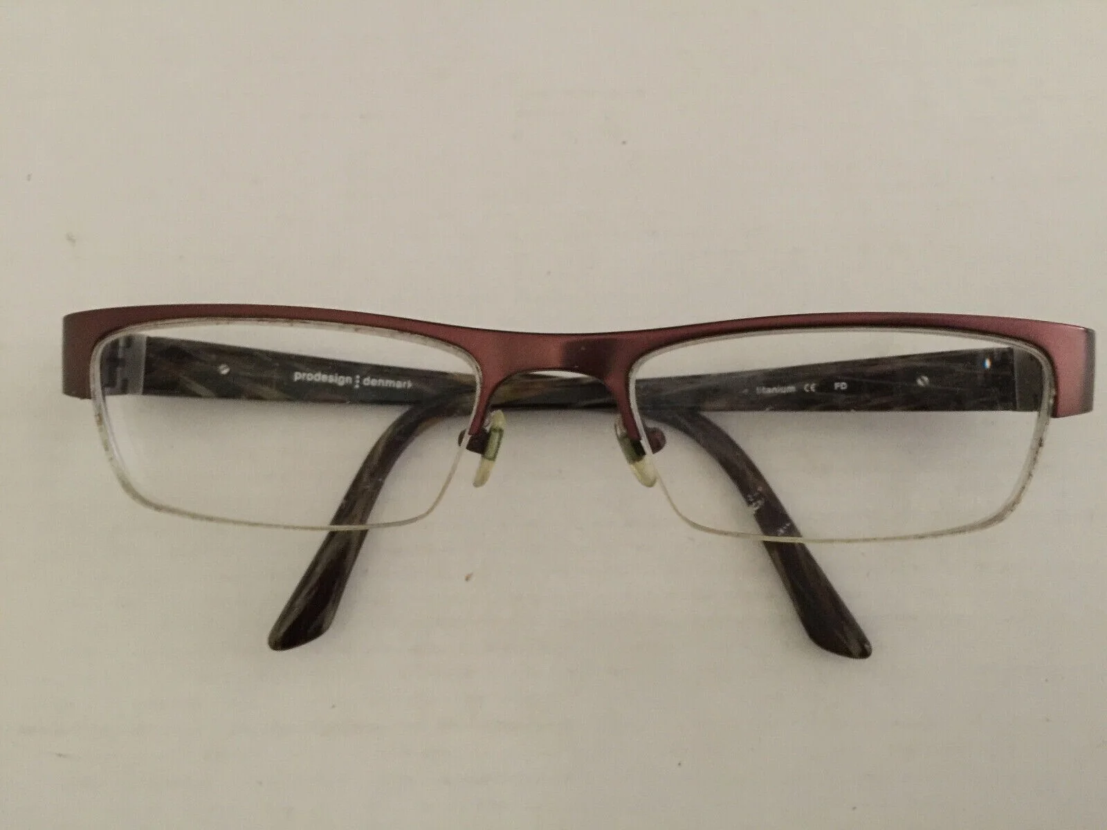 Prodesign Denmark Eyeglasses Pure Titanium brown Half Rim Frames