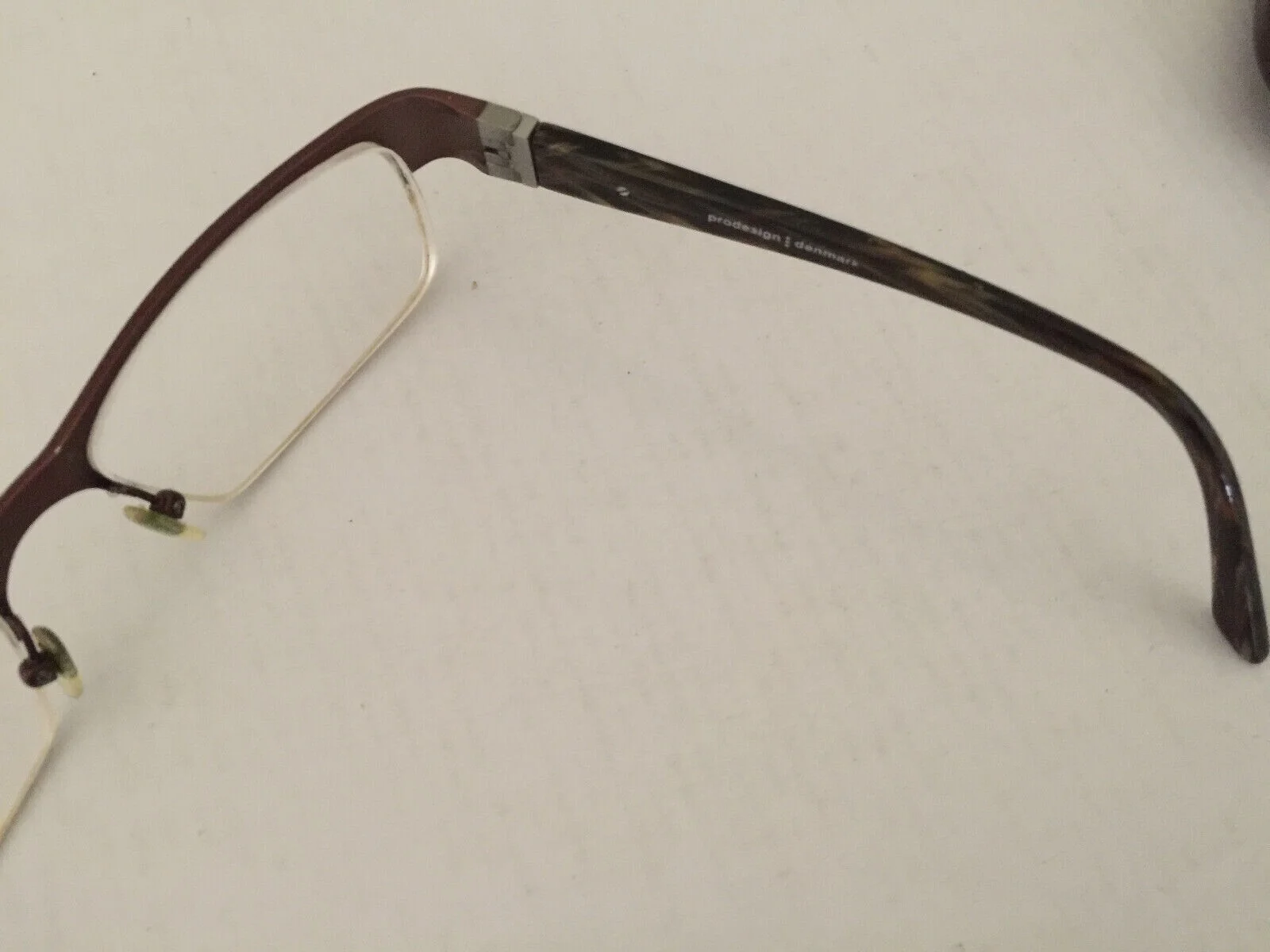 Prodesign Denmark Eyeglasses Pure Titanium brown Half Rim Frames 3
