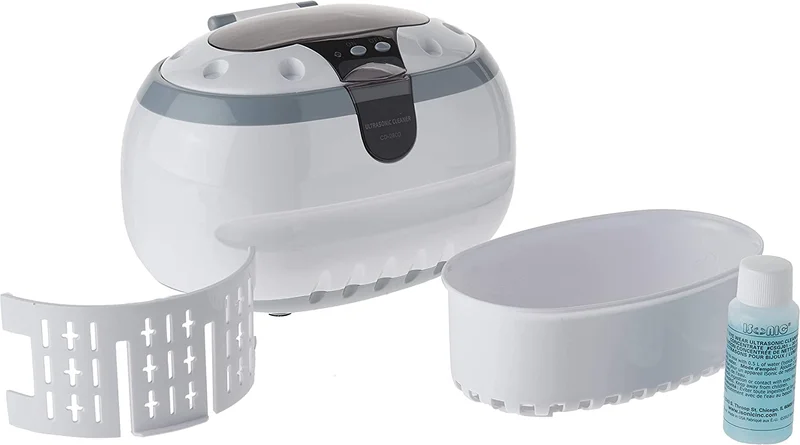 Professional Ultrasonic Jewelry Cleaner Eyeglass Cleaner Cleaning Machine White 3