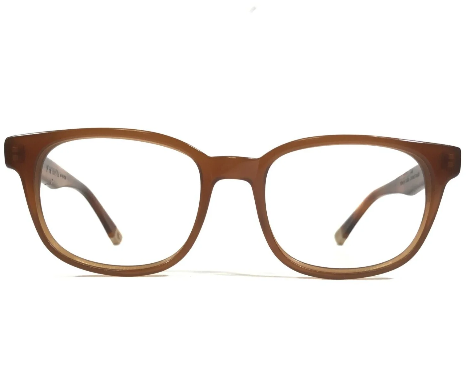Proof Eyeglasses Frames Delta Clear Brown Square Horn Rim 47-19-138