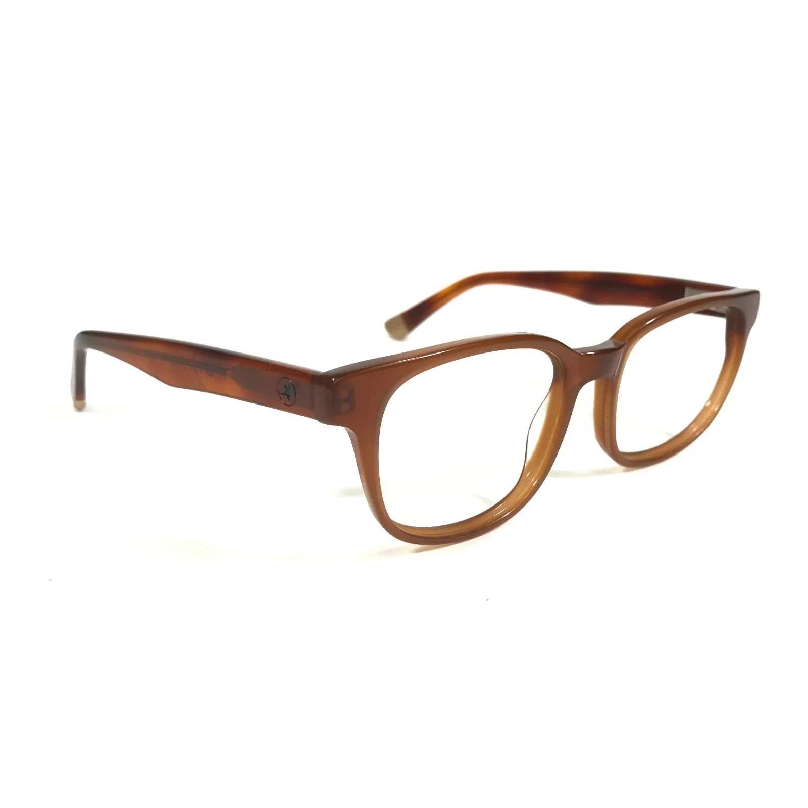 Proof Eyeglasses Frames Delta Clear Brown Square Horn Rim 47-19-138 2