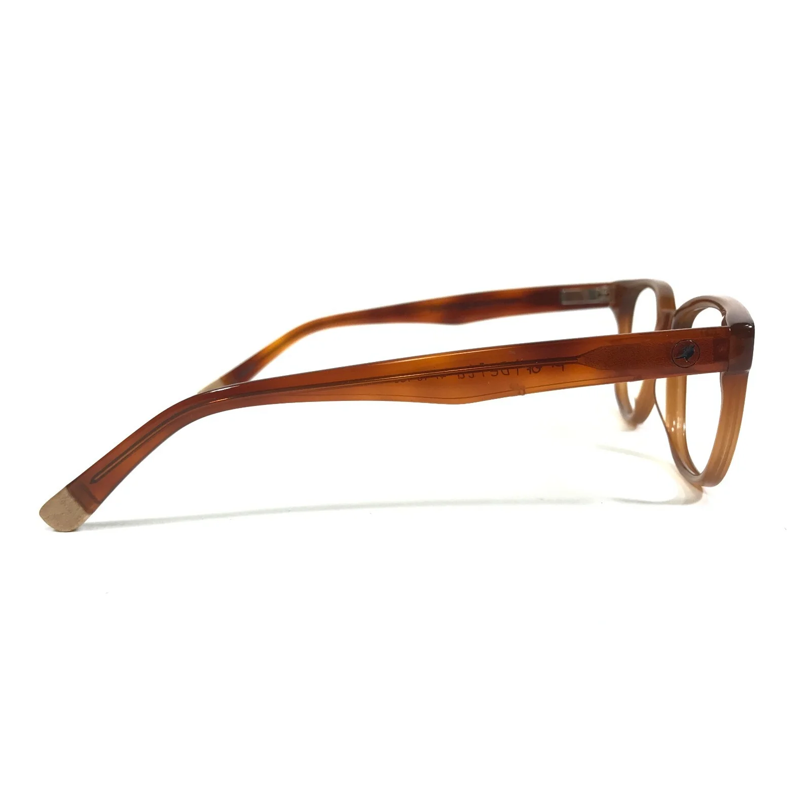 Proof Eyeglasses Frames Delta Clear Brown Square Horn Rim 47-19-138 3
