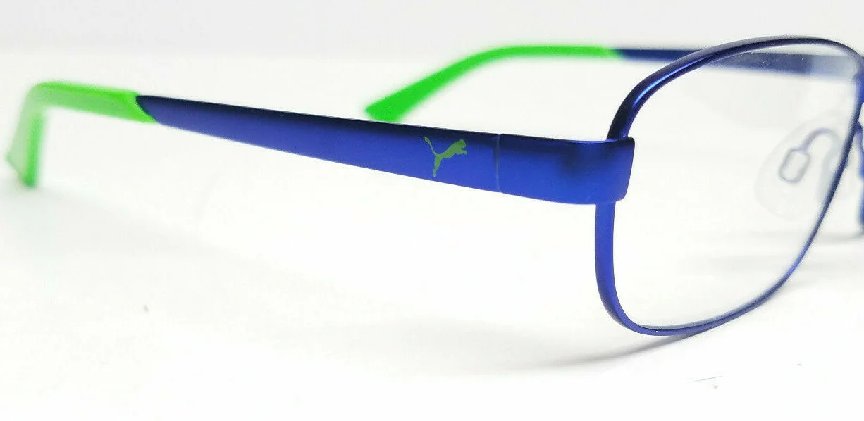 PUMA $160 New Boy Girl EYEGLASSES Frames PJ00110 Neon Blue Green 51-16-130 SALE 2