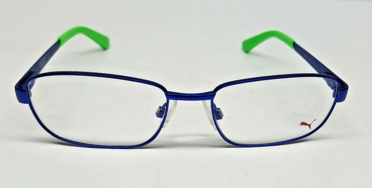 PUMA $160 New Boy Girl EYEGLASSES Frames PJ00110 Neon Blue Green 51-16-130 SALE 3