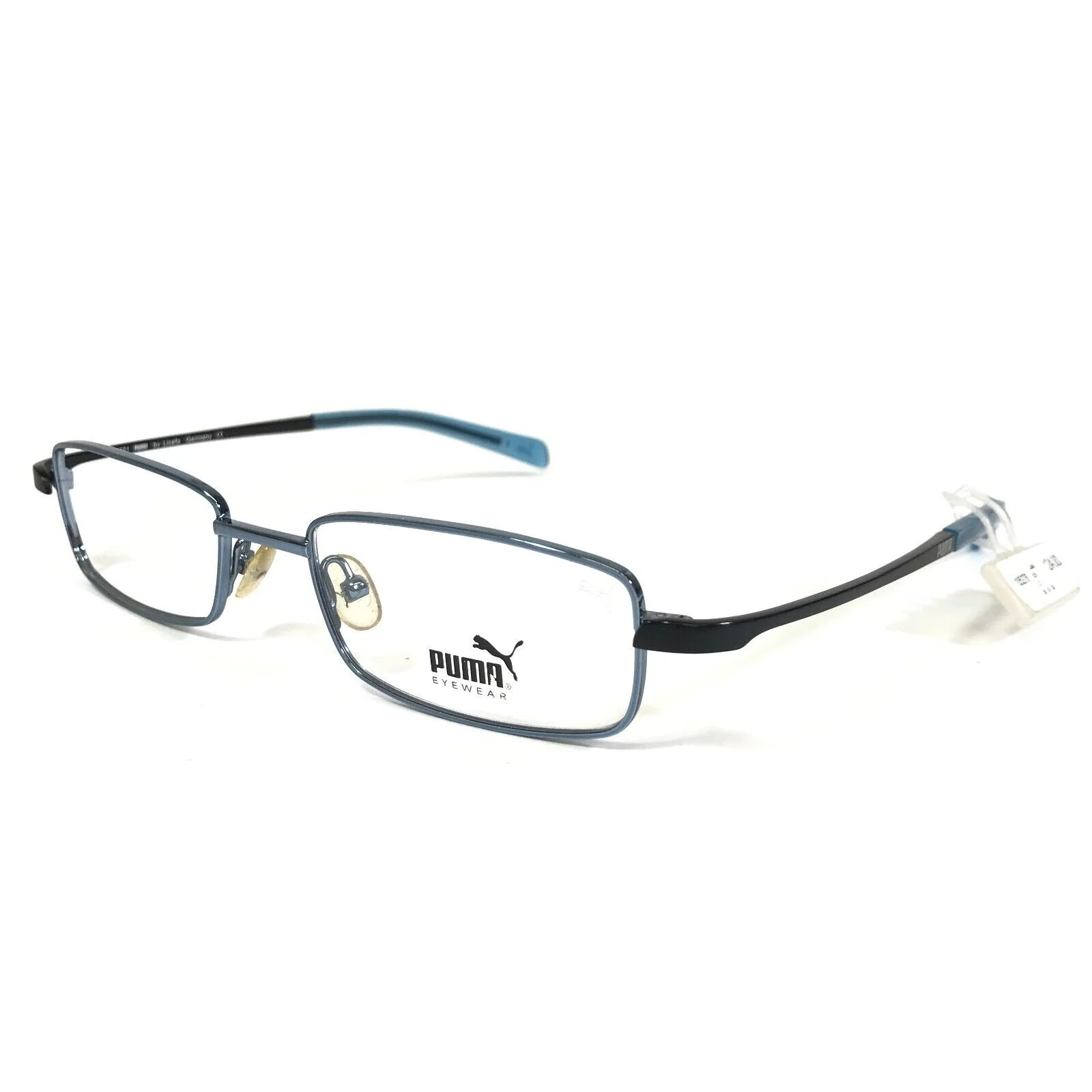 Puma Eyeglasses Frames 1521 col.C2 Black Blue Rectangular Full Rim 50-18-135