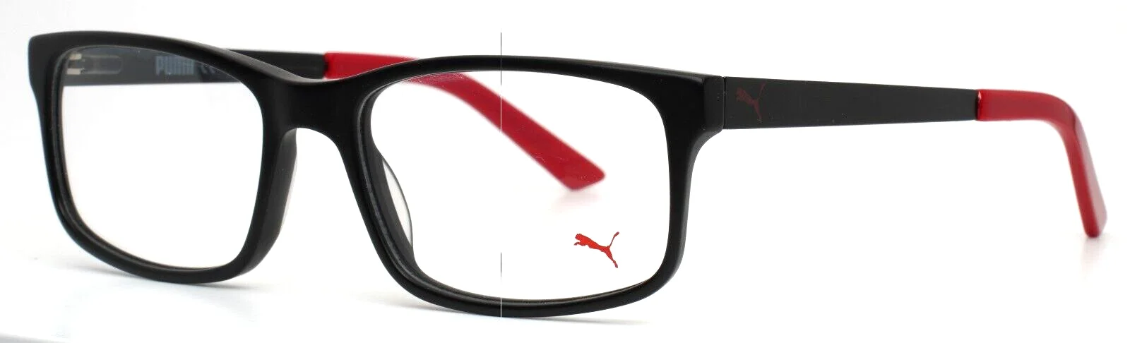 PUMA PE00160 001 Black Mens Rectangle Full Rim Eyeglasses 52-17-140 B:34