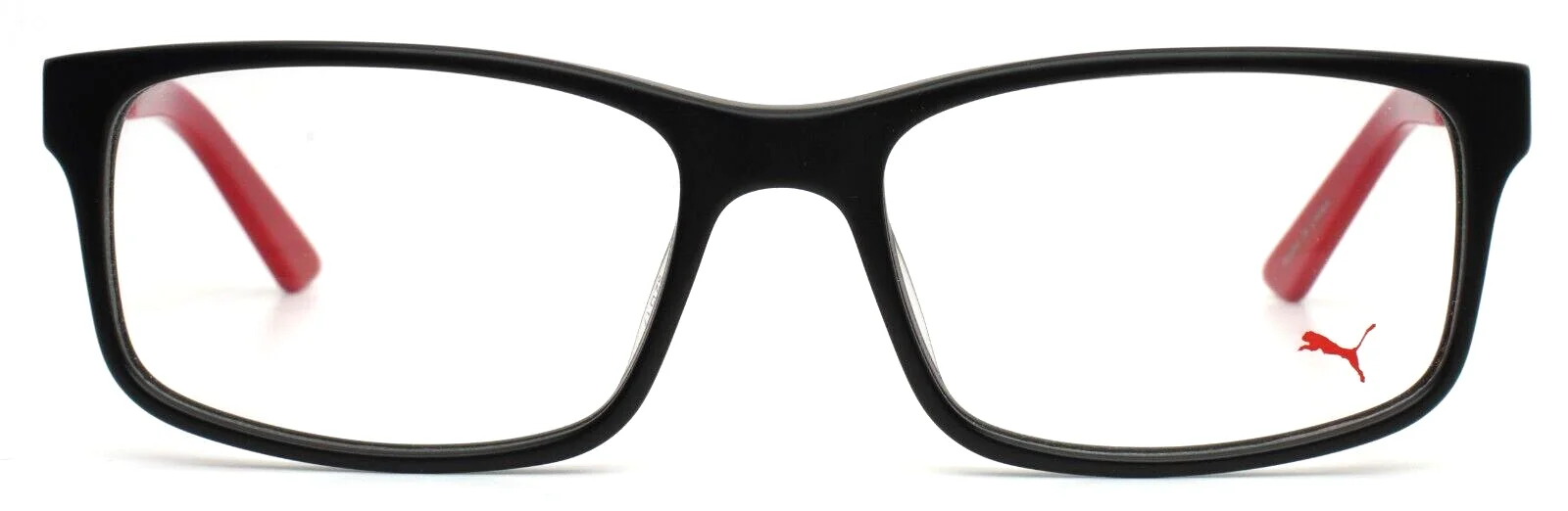 PUMA PE00160 001 Black Mens Rectangle Full Rim Eyeglasses 52-17-140 B:34 2