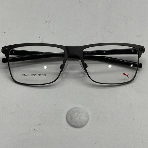 Puma Stainless Steel Eyeglass Frames Clear Lense With Case PU02760 002