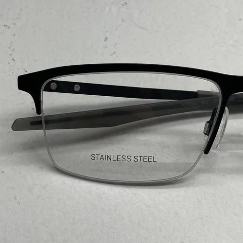 Puma Stainless Steel Eyeglass Half Frames Clear Lense With Case PU03020 001 2