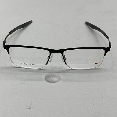 Puma Stainless Steel Eyeglass Half Frames Clear Lense With Case PU03020 001 4