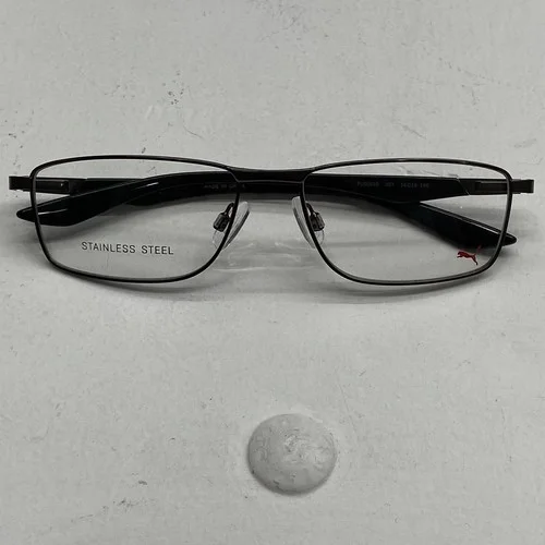 Puma Stainless Steel Wire Eyeglass Frames Clear Lense with Case PU00650 007