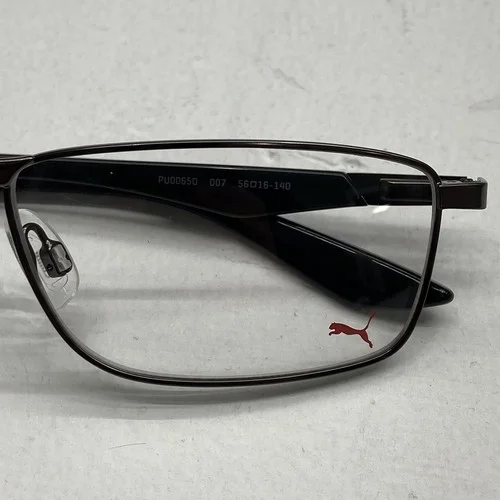 Puma Stainless Steel Wire Eyeglass Frames Clear Lense with Case PU00650 007 3