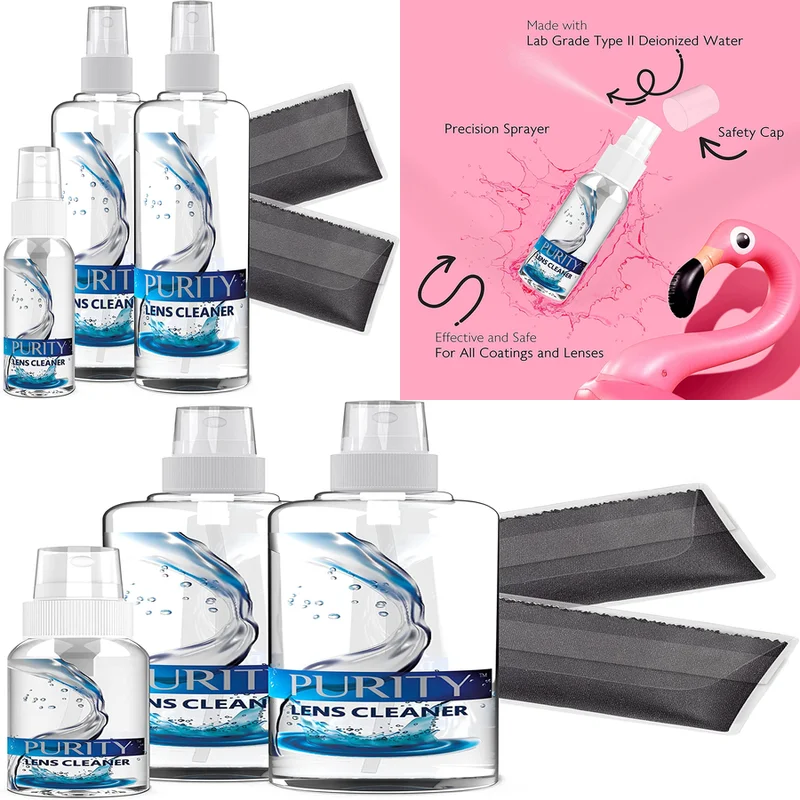 Purity Eyeglass Lens Cleaner Kit ,Lens Cleaner Spray Bottle New
