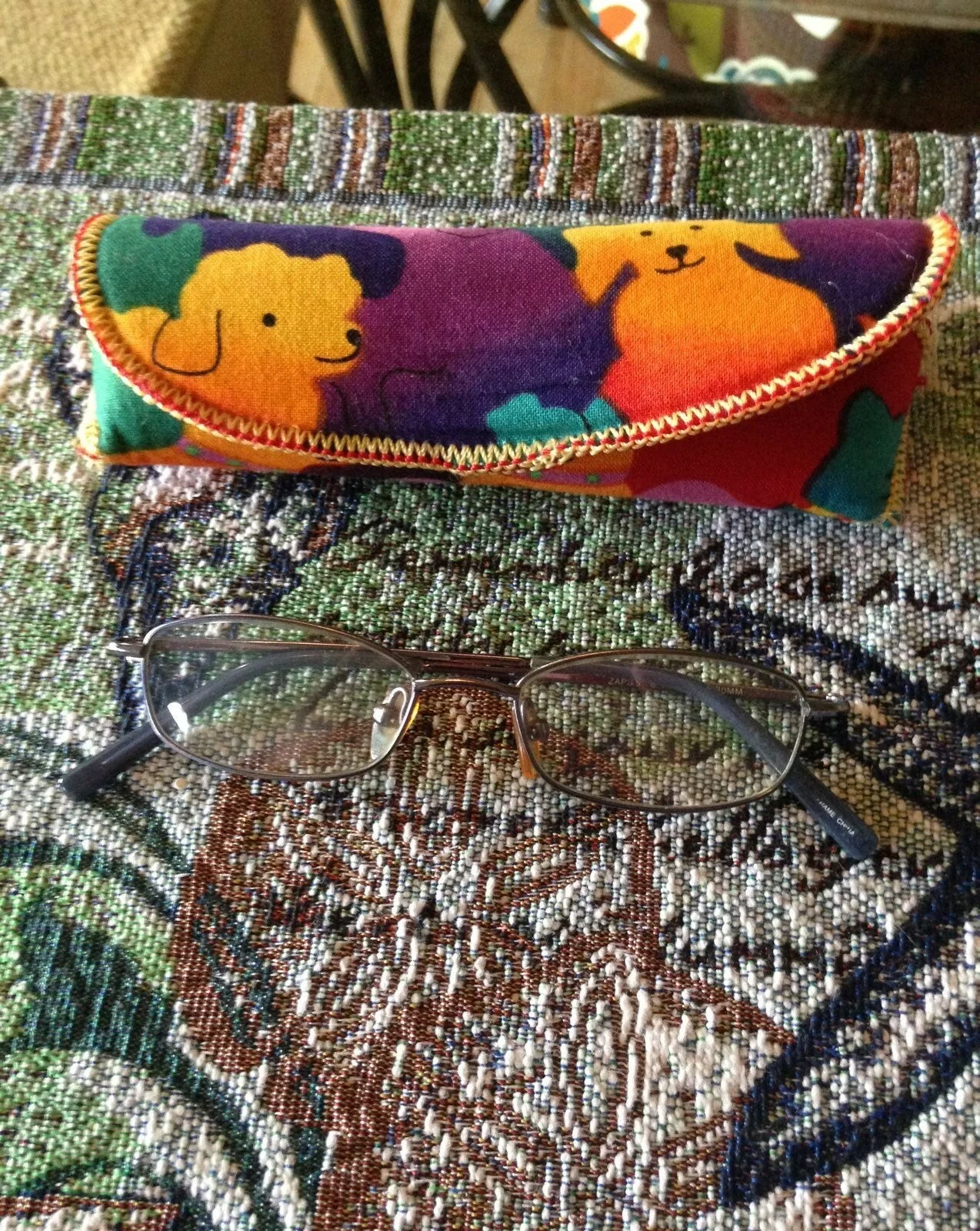 Purple Eyeglasses With Dog Case 1
