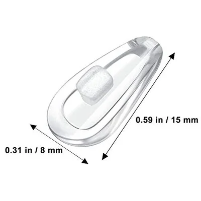 Push-in Eyeglass Nose Pads 6 Pairs 15mm Soft Silicone Air Chamber Push in 4