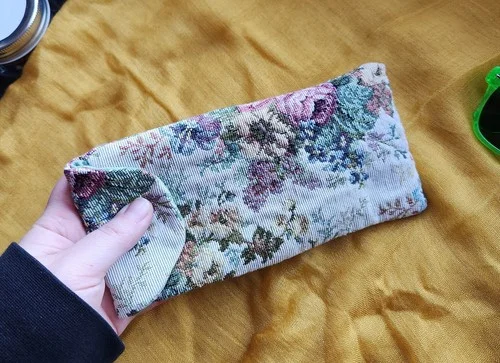 Quilted Padded Eyeglass Case, Sunglass Case, Floral Print 3