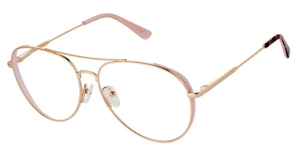 Rachel Roy Liberate Rose Gold Metal Aviator Eyeglasses Optical Frame 60-15-140