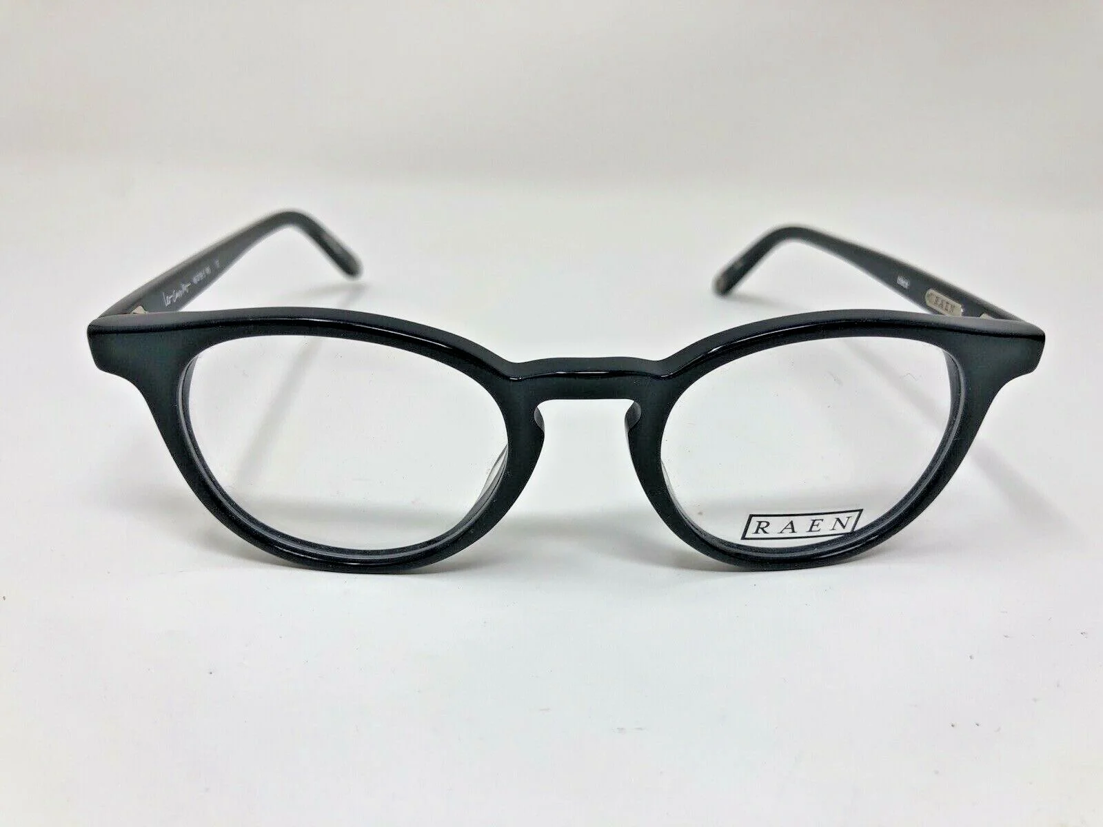 Raen Eyeglasses Frame Handmade LEO CAMNO 46-19-145 Black Round IV07