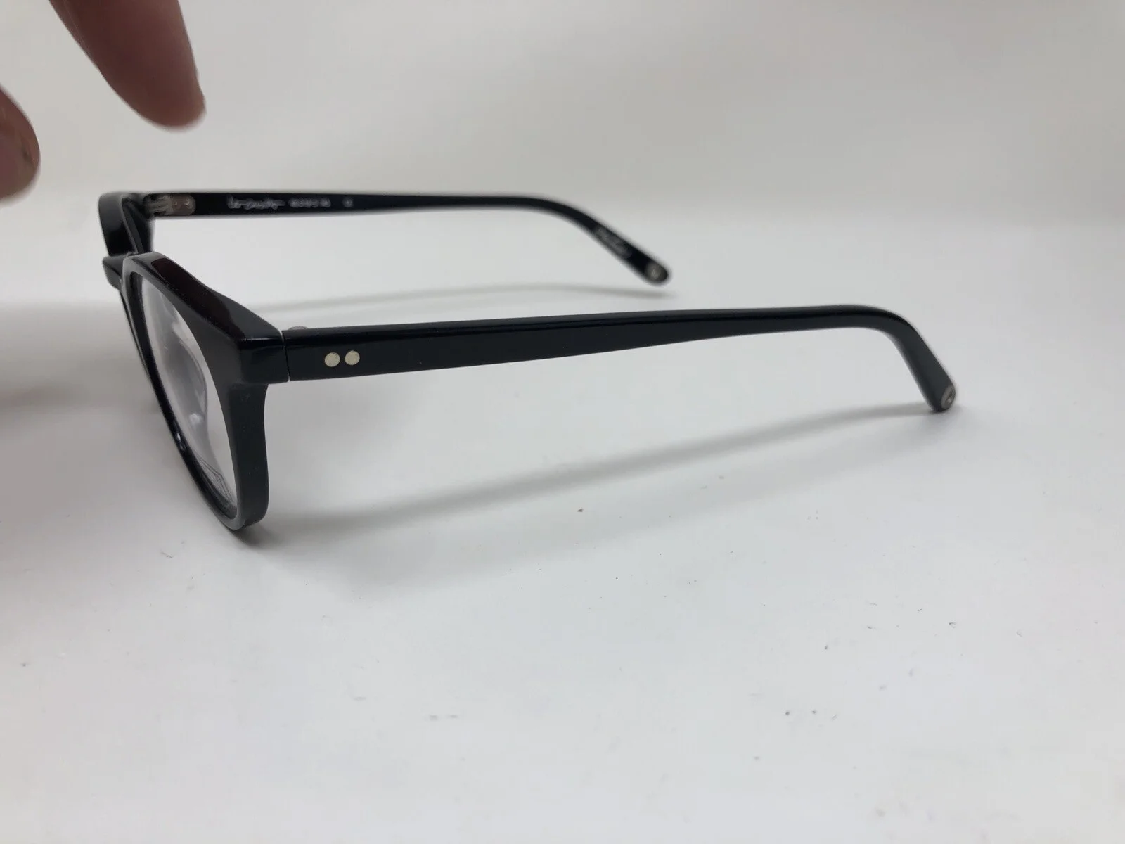 Raen Eyeglasses Frame Handmade LEO CAMNO 46-19-145 Black Round IV07 2