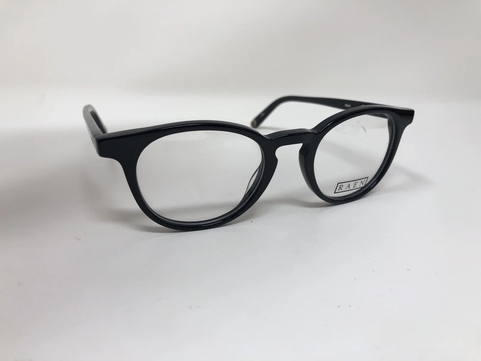 Raen Eyeglasses Frame Handmade LEO CAMNO 46-19-145 Black Round IV07 4