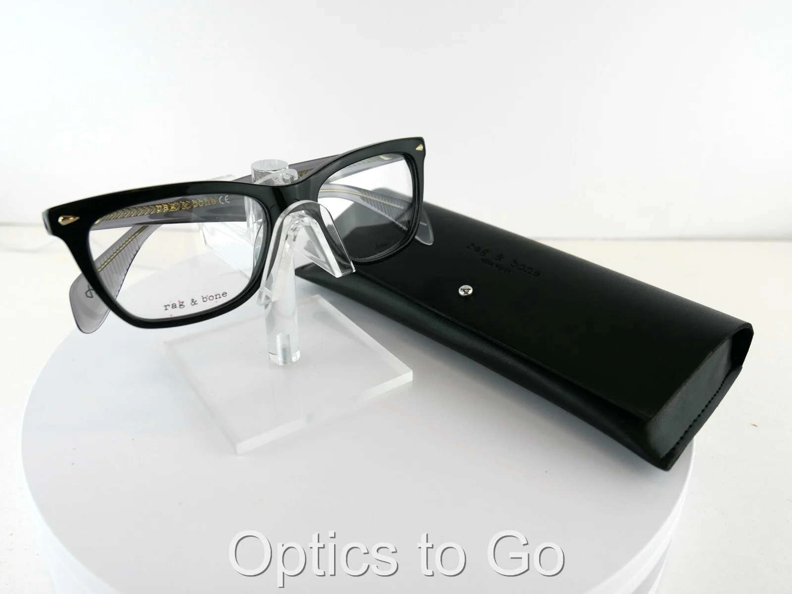 rag & bone RNB 3001 (08A) Black/Smoke 50x17 Eyeglass Frames