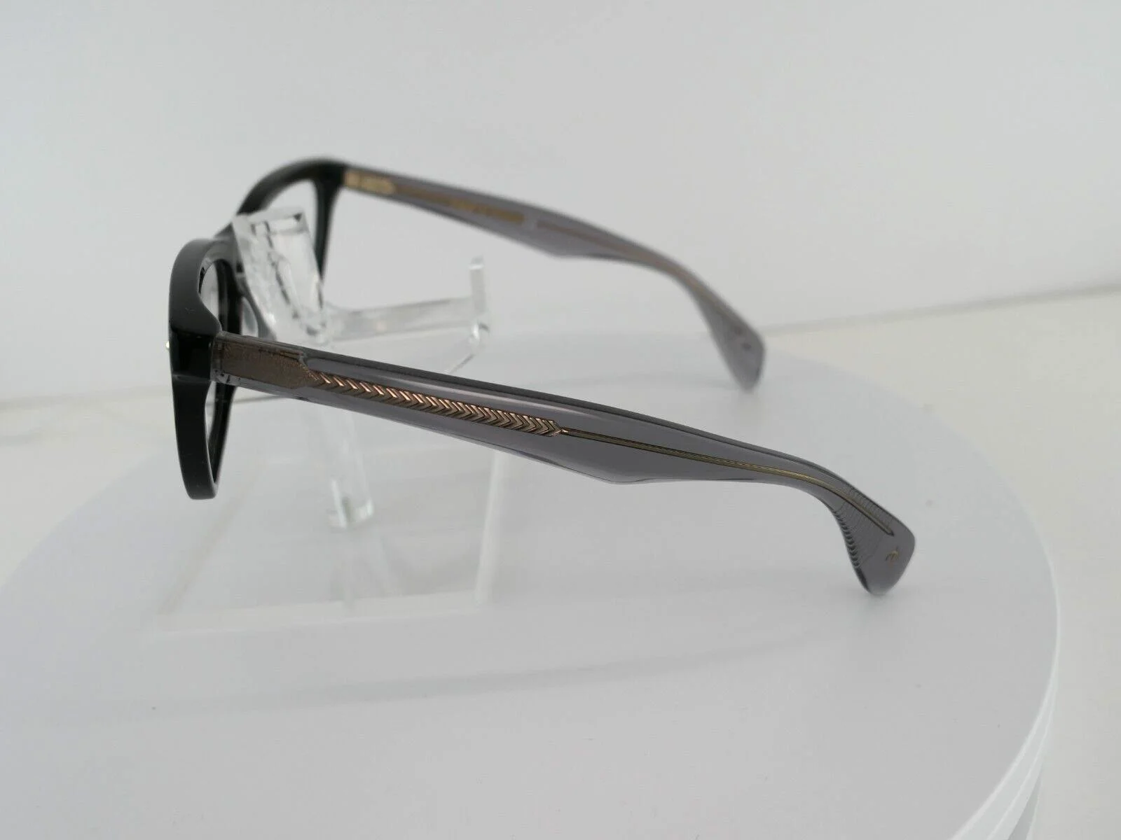rag & bone RNB 3001 (08A) Black/Smoke 50x17 Eyeglass Frames 4