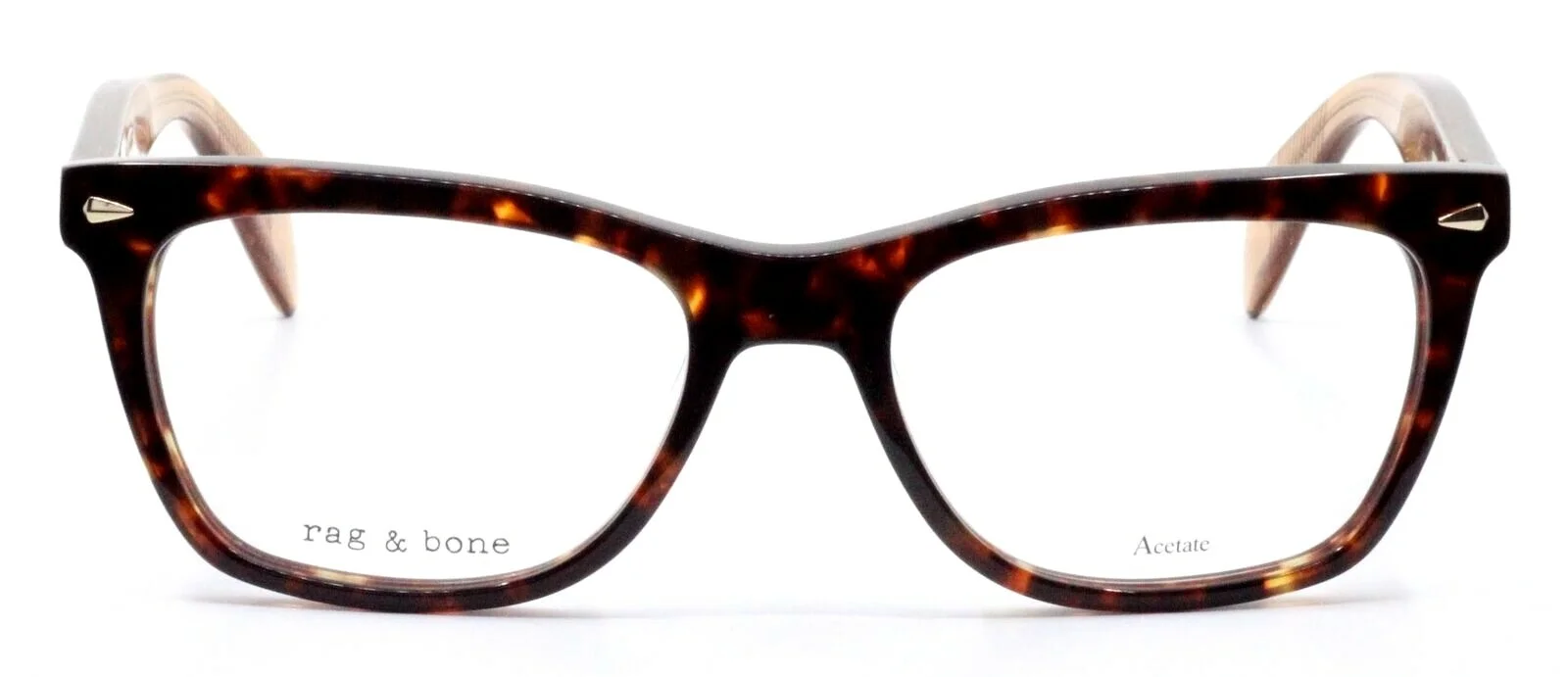 RAG & BONE RNB3001 9N4 Havana Brown Square Full Rim Eyeglasses Frames 50-17-140 2