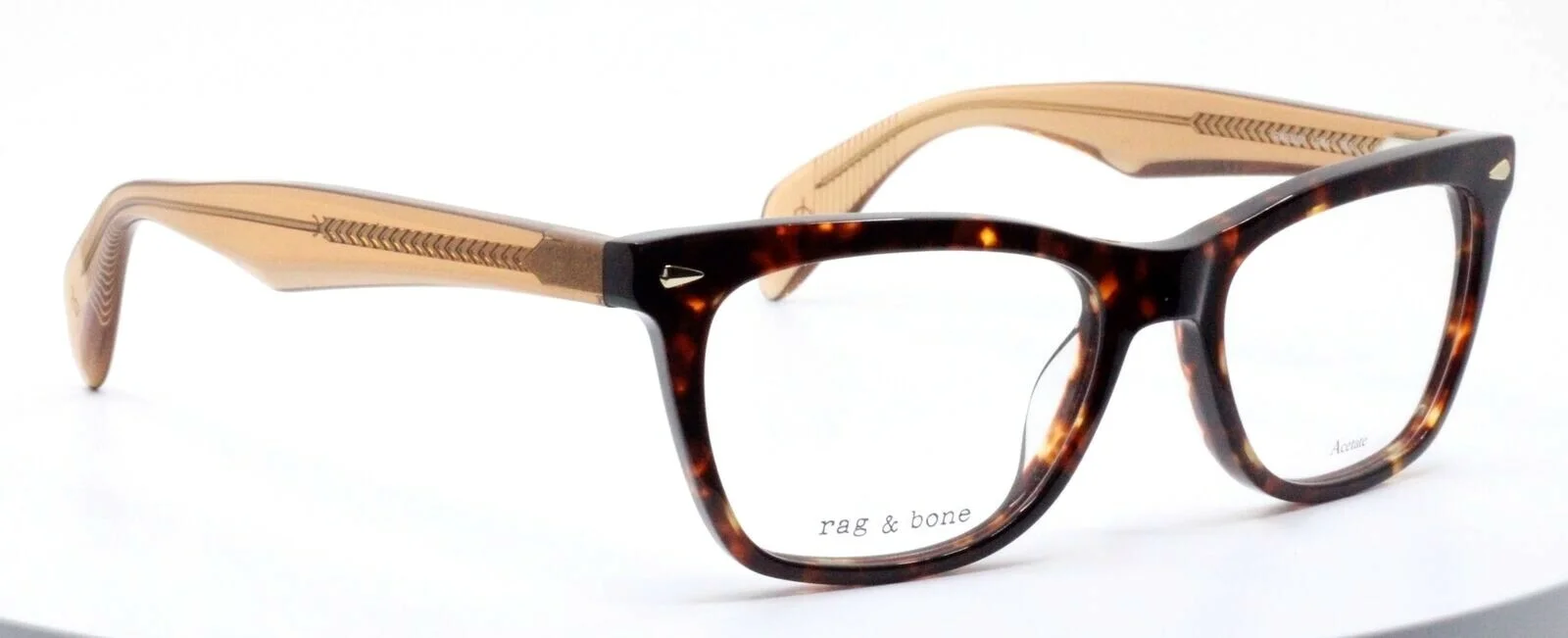 RAG & BONE RNB3001 9N4 Havana Brown Square Full Rim Eyeglasses Frames 50-17-140 3